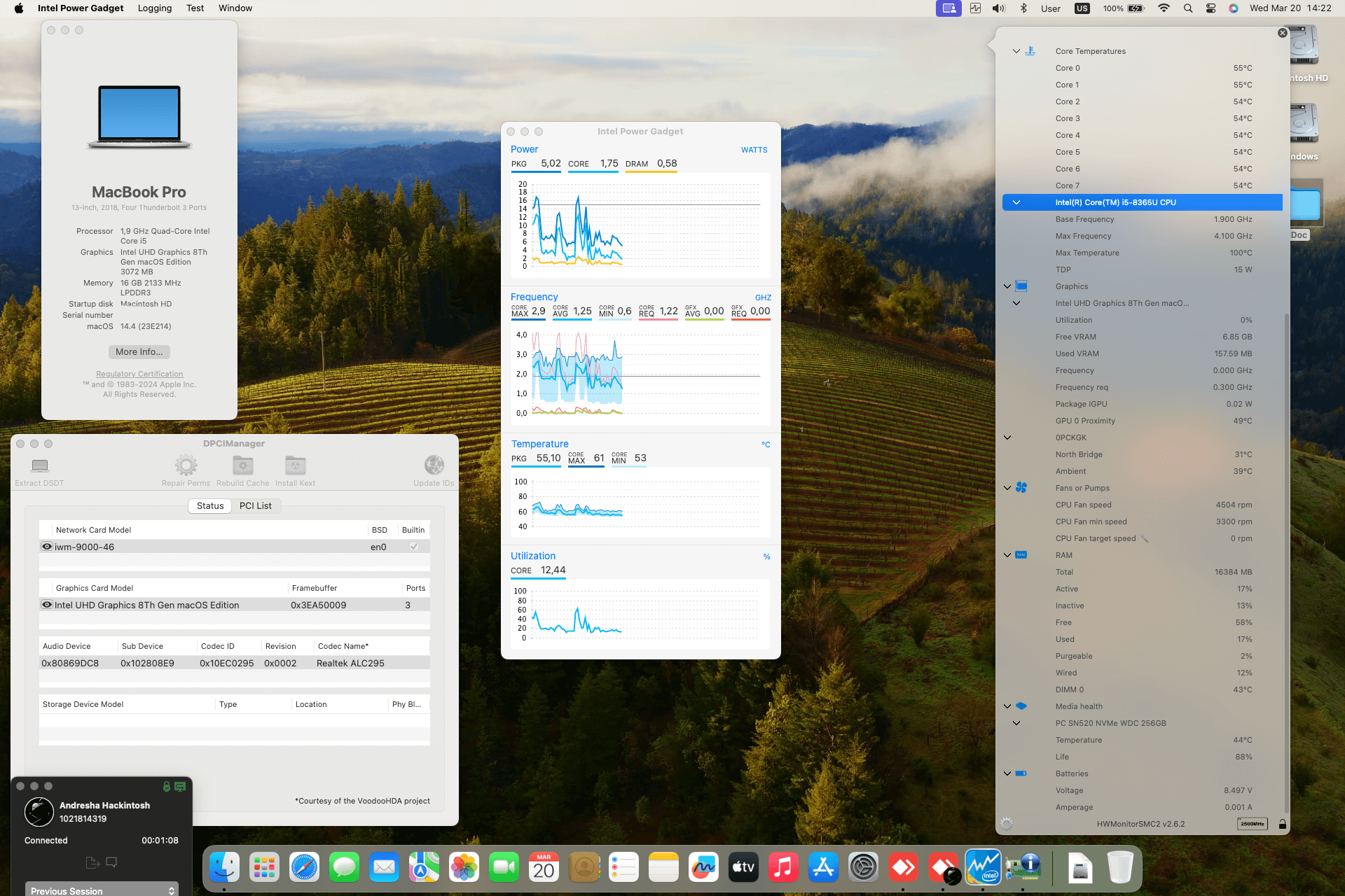 Success Hackintosh macOS Sonoma 14.4 Build 23E214 in Dell Latitude 7200 Tablet 2 In 1